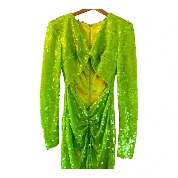 The New Arrivals by Ilkyaz Ozel Aurora Sequin Cut-Out Maxi Dress Evening Gown - Picture 8 of 14